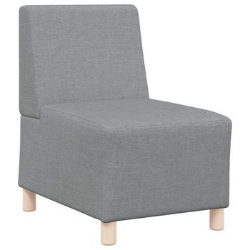 Sillón Sin Brazos Sofá Tela Gris Claro 55 Cm Cfw646575