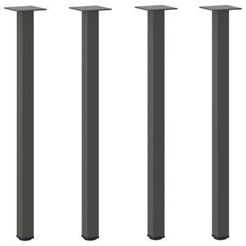 Patas Para Mesa De Centro 4 Uds | Patas Para Mesa Acero Antracita 72-74 Cm