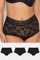 juego 3 shorts negros de encaje