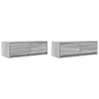 muebles de tv 2 uds madera ingenieria gris sonoma 80x31x255 cm vidaxl