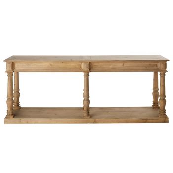 Consola de pino macizo reciclado de 200 cm