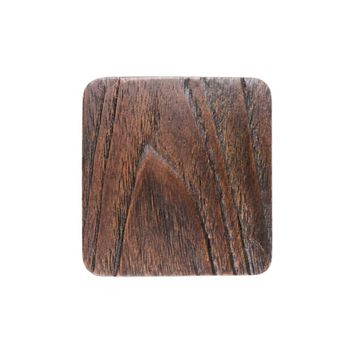 Posavasos de madera de teca marrón 10x10x0,8 cm