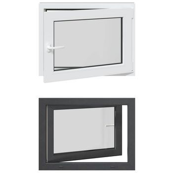 Ventana De Sótano Oscilante Y Abatible Risor 80 X 60 Cm Vidaxl
