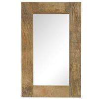 espejo de madera maciza de mango 50x80 cm vidaxl