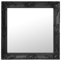 espejo de pared estilo barroco negro 60x60 cm vidaxl