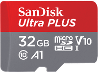 tarjeta micro sdhc - sandisk ultra plus elite 32 gb 130 mbs uhs-i v10 a1 c10 adaptador sd multicolor
