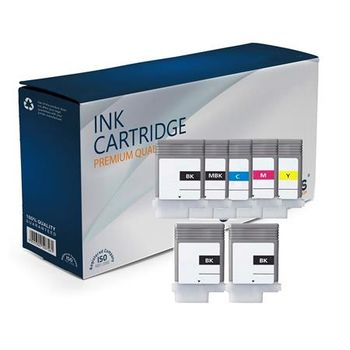 Compatible Multipack Canon imagePROGRAF iPF770 Printer Ink Cartridges (7 Pack) -6705B001