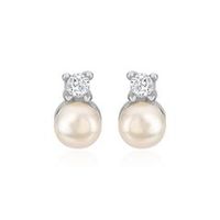 pendientes de plata 925 para mujer con perlas circonitas