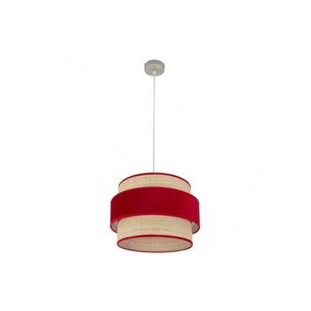 Colgante Reyes 1xe27 Niquel/natural-rojo Regx40x40 Cm