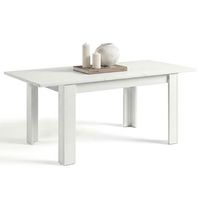 mesa de comedor extensible 123-173x75 cm sira blanco artik blanco mate 123 x 78 x 75 cm