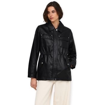 Only Abrigo Mini Faux Jacket - Black para mujer