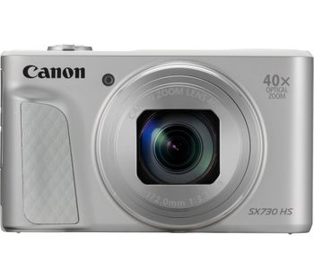 PowerShot SX730 HS Superzoom Compact Camera with 32 GB SD Card and Case - Silver, Silver