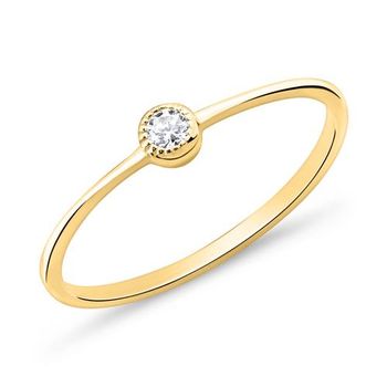 Anillo de plata 925 dorada con circonitas