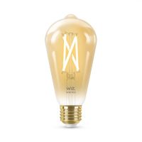 wiz st64 bombilla led e27 wi-fi vintage ambar blanco calido