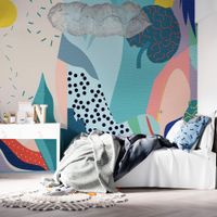 papel pintado panoramico abstract jungle - l