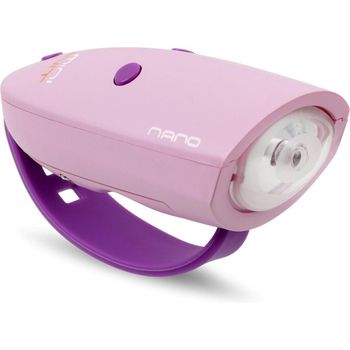 Mini Hornit Nano Luz para Bicicleta Con Efectos de Sonido - Rosa/púrpura