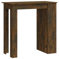 mesa alta  mesa de bar con estante roble ahumado 102x50x1035 cm