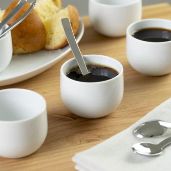 Lote de 6 tazas de espresso porcelana blanco