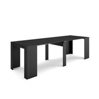 mesa consola extensible mesa comedor plegable 260 para 12 comensales comedor y cocina estilo moderno negro