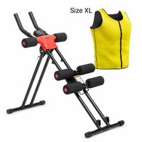 pack maquina de abdominales plegable con guia de ejercicios y chaleco deportivo sauna hombre xl innovagoods