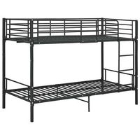 cama para adultos  litera de metal negro 90x200 cm
