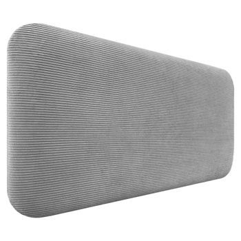 Dhome Cabecero Tapizado En Pana Liso Redondeado Pana Para Pared Acústicos Cabeceros Absorbentes Cabezal Cama Dormitorio (gris, 80cm)