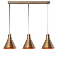 lampara de techo sivani-mr-314 oro cobrizo hierro 70x20x109 cm