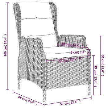 Conjunto De Comedor Para Patio (9 Piezas, Gris Claro)