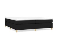 estructura de cama box spring tela negro 200x200 cm