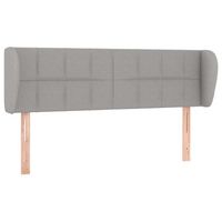 cabecero accesorio para dormir mueble de dormitorio con borde lateral 147 x 23 x 7888 cm tela gris claro tdl0205241