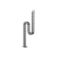 pasacables equip 650860 abs aluminio gris 1300mm escritorio gestion de cables