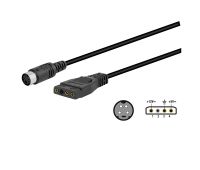 cable minidin hembra 4pin-molex 3 pin wir043