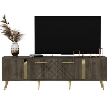 Mueble Tv Detas Nogal Oro