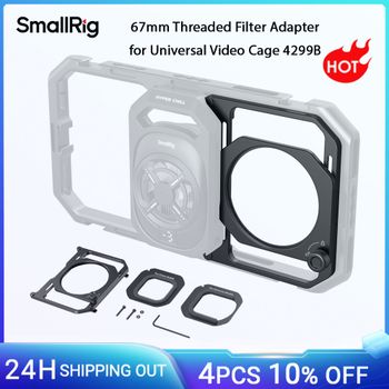 Adaptador de filtro roscado SmallRig de 67mm con capó para jaula de vídeo Universal 4299B para iPhones para Samsung para teléfonos inteligentes Android 5277