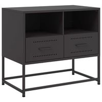 mueble para tv  mueble de salon  gabinete de tv de acero negro 68x39x605 cm