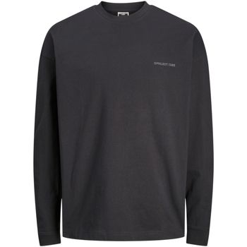 Jack & Jones Camiseta manga larga 12266460 JCOKINETIC LS TEE CREW NECK BLACK para hombre