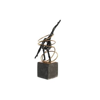 Figura Resina Metal 17x14x42,5 Gimnasta Negro