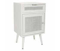 mesita de noche alexandra house living blanco 36 x 71 x 42 cm