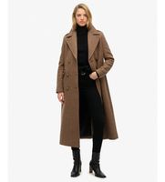 superdry para mujer w5011889a abrigo double breasted woolblend marron xs casual lana clasico