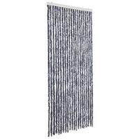 cortina mosquitera plateada chenilla 90x200 cm vidaxl