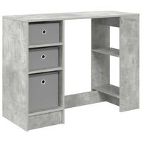 escritorio gris concreto 100 x 40 x 75 cm madera de ingenieria vidaxl