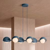 lampara colgante nordessa azul 6 luces