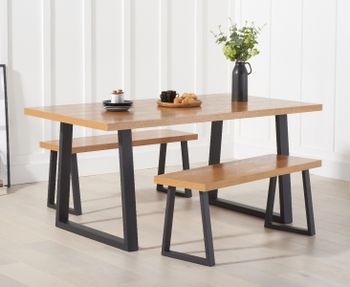 Urban 180cm Industrial Dining Table and Benches