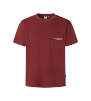 pepe jeans para hombre pm5010165 camiseta somer granate xs casual algodon manga corta