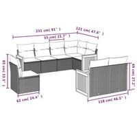 conjunto de esteras de jardin combinacion de 8 piezas apariencia beige