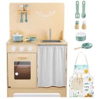 cocina infantil de madera con led y accesorios mamabrum