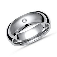 anillo brillante de titanio de 6 mm de ancho