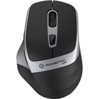 raton powerton life flixo inalambrico 1600 dpi negro y plata 6 botones