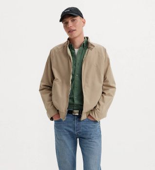 Levi's para hombre. A7235-0001 Chaqueta Baker Harrington marrón (XXL), Casual, Poliéster, Manga larga