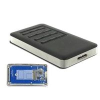 delock 42594 caja para disco duro externo m2 ssd enclosure negro plata